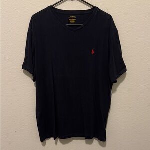 Polo by Ralph Lauren Men's Navy V-Neck Tee